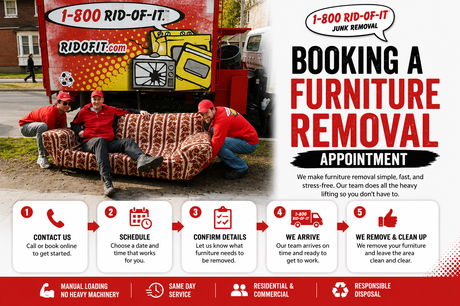 Schedule a furniture removal service in Toronto