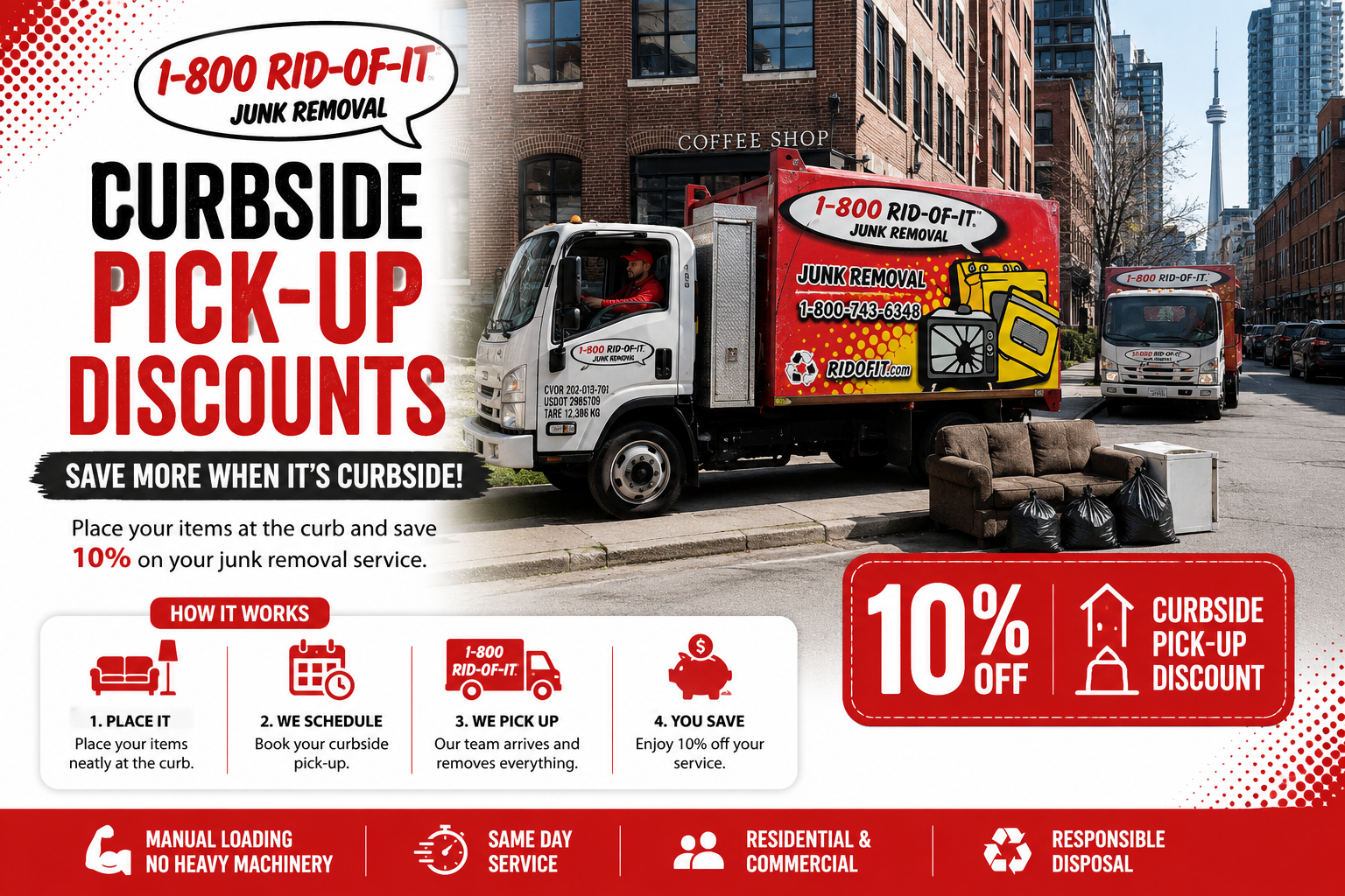 Curbside junk pickup discounts in Toronto